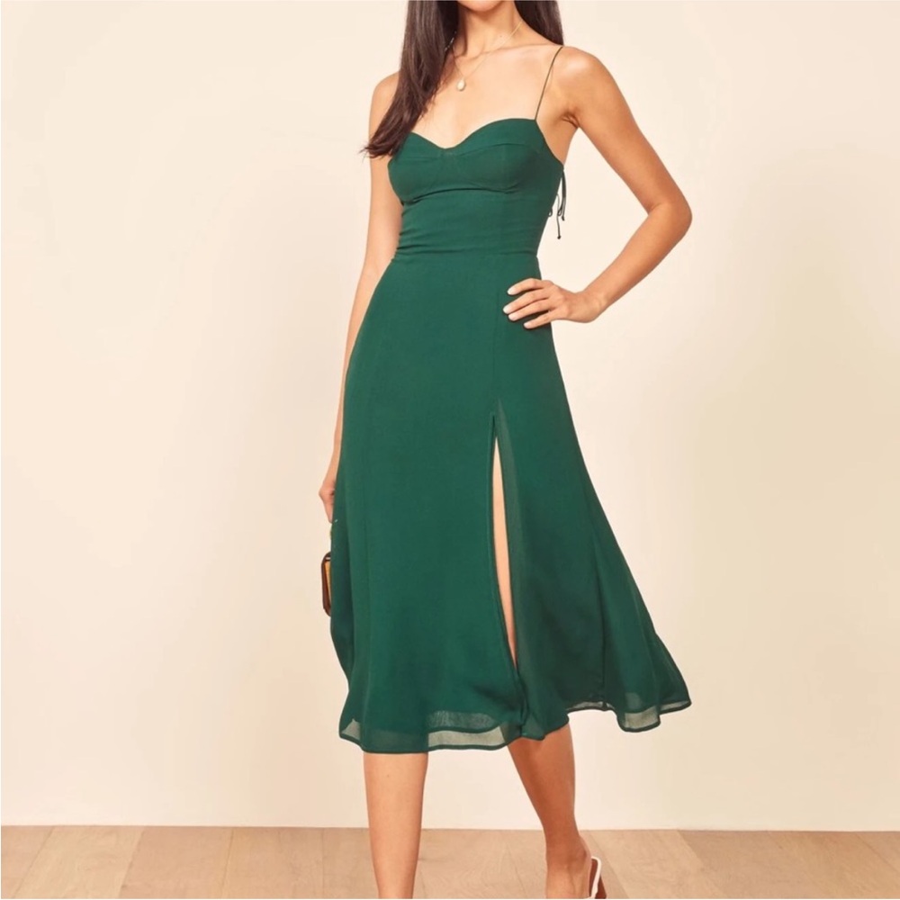 Reformation Juliette Dress Emerald Green Size 4